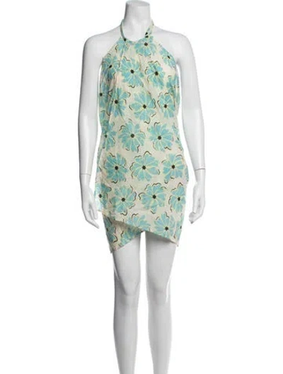 Pre-owned Gimaguas Floral Print Cover-up In Neutrals
