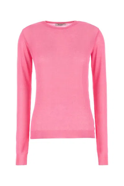 GIMAGUAS GIMAGUAS FLUO PINK VISCOSE BLEND JASON SWEATER