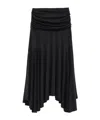 Gimaguas Fortuna Skirt With Asymmetric Hem And Draped Waist In Black