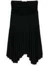 Gimaguas Fortuna Skirt With Asymmetric Hem And Draped Waist In Black