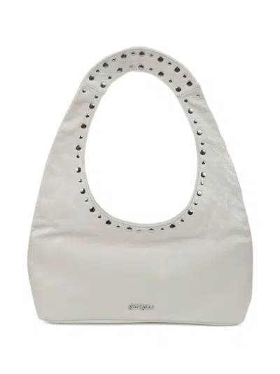 Gimaguas Franca Studded Shoulder Bag In White