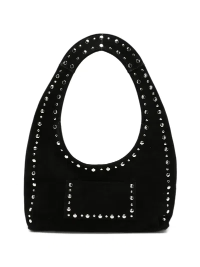 Gimaguas Franca Stud-embellished Suede Tote Bag In Black
