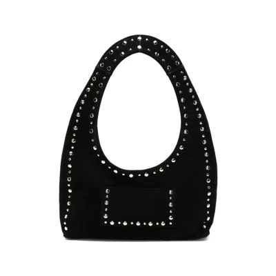 Gimaguas Franca Stud-embellished Suede Tote Bag In Black