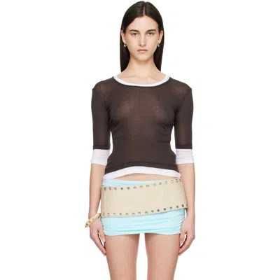 Gimaguas Gemma Contrast-trim Top In Black