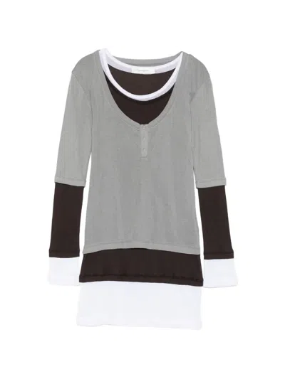 Gimaguas Gemma Layered Mini Dress In Brown