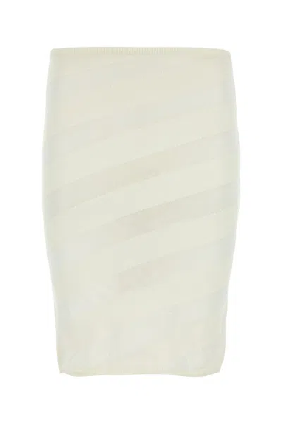 GIMAGUAS GIMAGUAS IVORY VISCOSE BLEND SKIRT