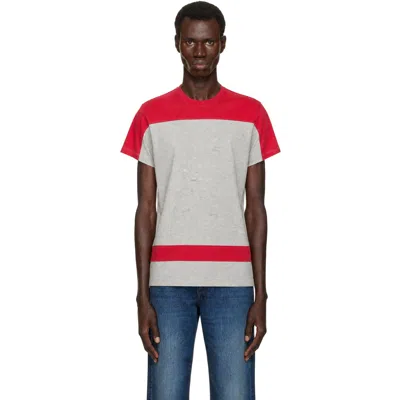 Gimaguas グレー＆レッド Dustin Tシャツ In Red