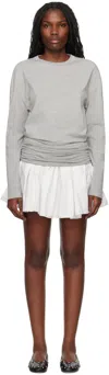 Gimaguas Gray & White Chico Minidress In Grey/white