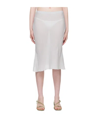 Gimaguas Gray Cala Midi Skirt In White