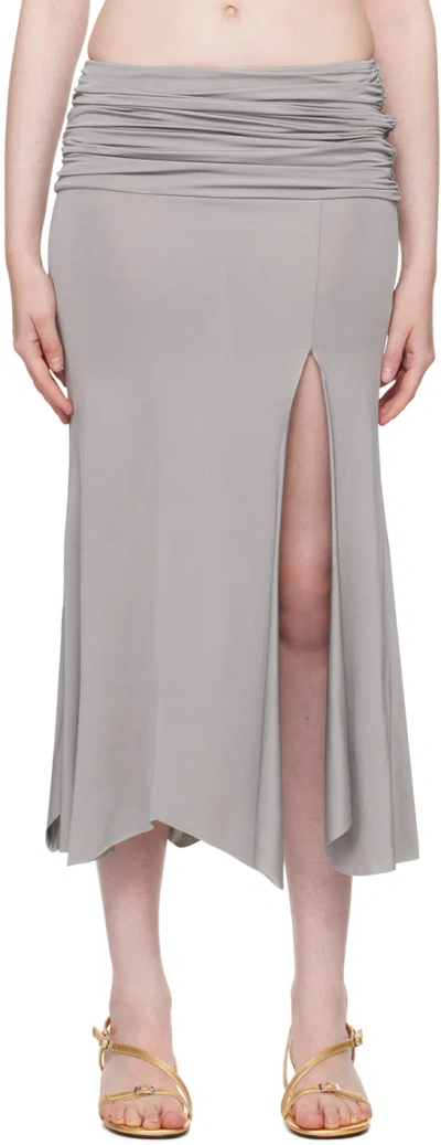 Gimaguas Gray Gilda Midi Skirt In Grey