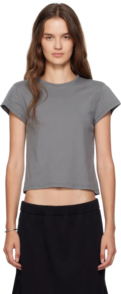 Gimaguas Manna Open-back Raw-edge Top In Gray