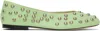 Gimaguas Stud-embellished Ballet Flats In Green