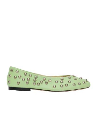 Gimaguas Green 'bailarina' Studs Ballerina Flats
