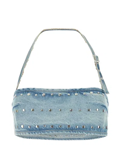 Gimaguas Grommetted Crop Top In Blue