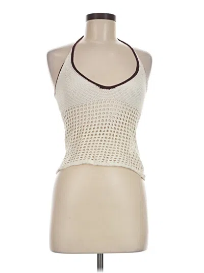 Pre-owned Gimaguas Halter Top Ivory Halter Neckline Tops