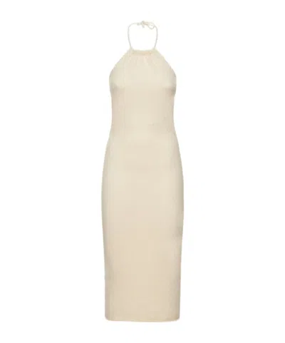 Gimaguas Halter-neck Knit Dress In Brown