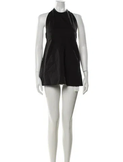 Pre-owned Gimaguas Halterneck Mini Dress In Black