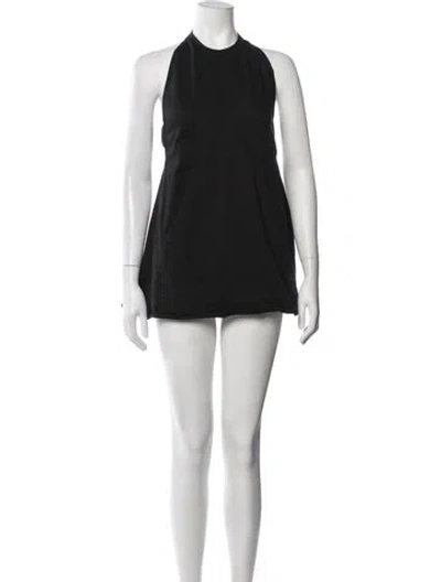 Pre-owned Gimaguas Halterneck Mini Dress In Black