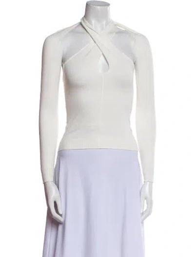 Pre-owned Gimaguas Halterneck Sleeveless Crop Top In Orange