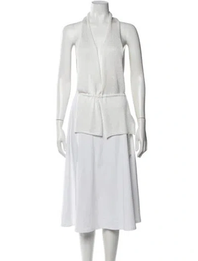 Pre-owned Gimaguas Halterneck Sleeveless Top In White