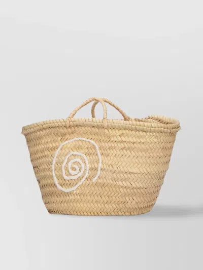 Gimaguas Handbag With Spiral Design And Woven Texture