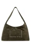 Gimaguas Olive Green Suede Maxi Franca Shopping Bag In Green