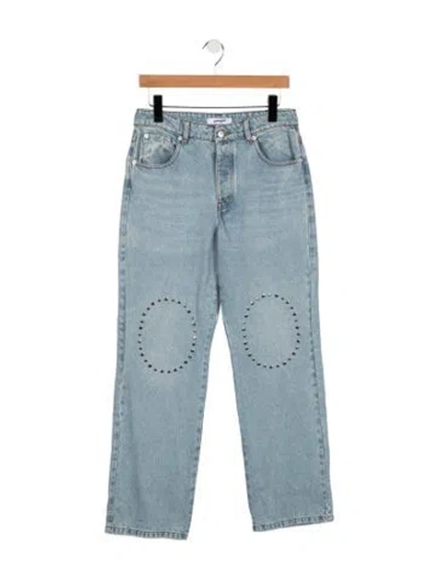 Pre-owned Gimaguas High-rise Straight Leg Jeans In Blue