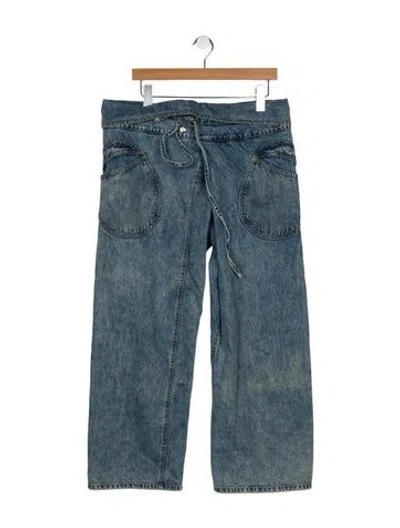 Pre-owned Gimaguas High-rise Wide Leg Jeans In Blue