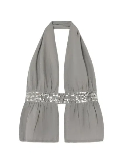 Gimaguas Infinito Sequin-embellished Top In Gray