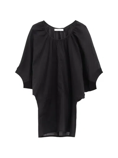 Gimaguas Ingrid Mini Cotton Dress In Black