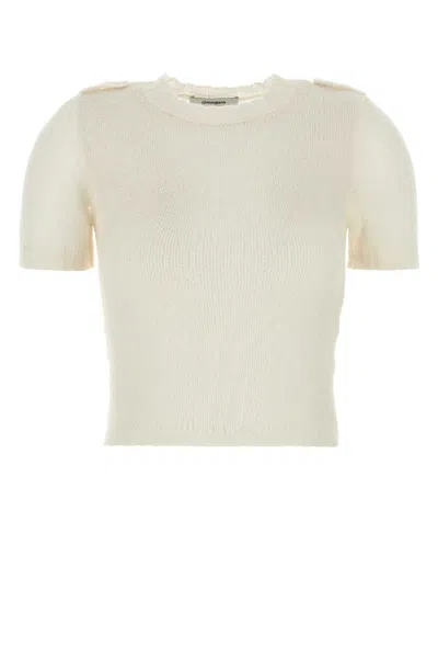 GIMAGUAS GIMAGUAS IVORY NYLON BLEND KISS SWEATER