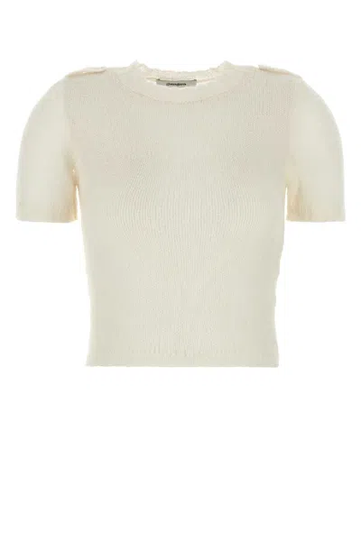 Gimaguas Ivory Nylon Blend Kiss Sweater In White