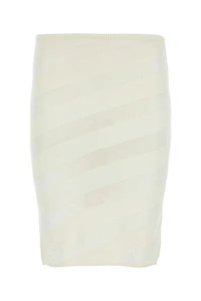 Gimaguas Skirt Viscose Blend Elastic Waistband In White