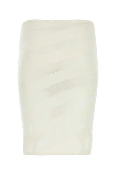 Gimaguas Skirt Viscose Blend Elastic Waistband In White
