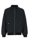 Gimaguas Scott Bomber Jacket With Ribbed Cuffs And Hem In Black