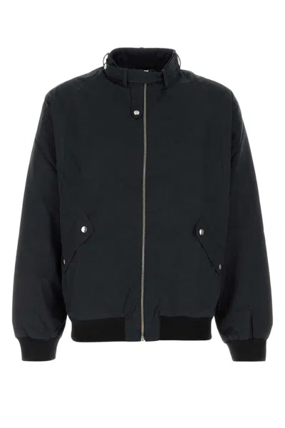 Gimaguas Scott Bomber Jacket With Ribbed Cuffs And Hem In Black