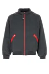 Gimaguas Ribbed Cuff Jacket Featuring Front Pockets In Gray