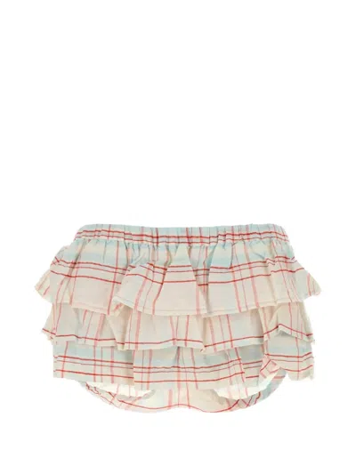 Gimaguas Embroidered Jardin Mini Shorts In Viscose-linen Blend In Multi