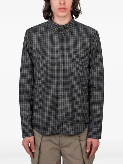 Gimaguas Jeremy Check-pattern Button-down Shirt In Gray