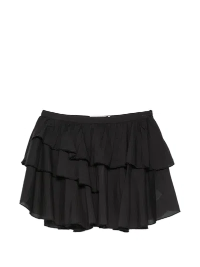 Gimaguas Joan Ruffled Mini Skirt In Black