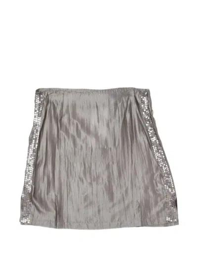 Gimaguas Jules Sequin-embellished Skirt In Gray