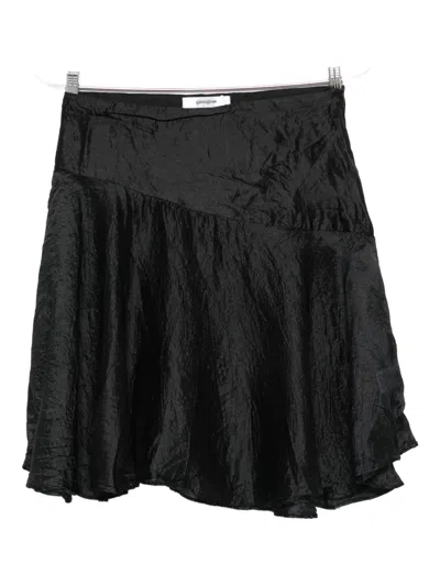 Gimaguas Justine Crease-effect Mini Skirt In Black