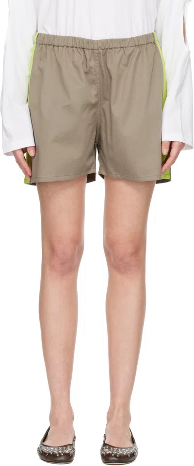 Gimaguas Khaki Jason Shorts In Green