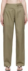 Gimaguas Khaki Martin Trousers In Green