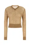 Gimaguas Camel Nylon Blend Mum Sweater In Beige