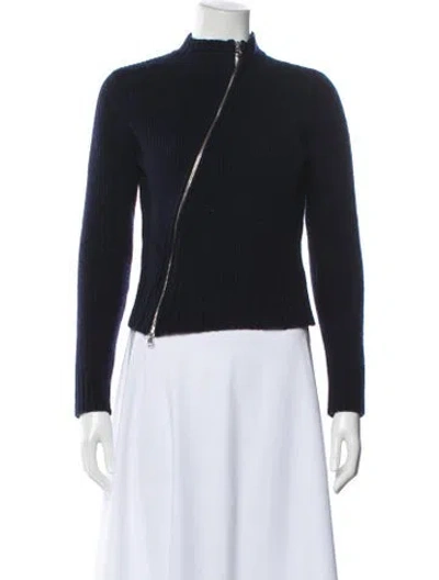 Pre-owned Gimaguas Lambswool Mock Neck Sweater In Blue