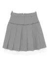 Gimaguas Layered Pleated Mini Skirt In Gray