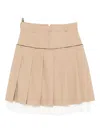 Gimaguas Layered Pleated Mini Skirt In Neutral