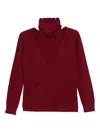 Gimaguas Layered Turtleneck Sweater In Red