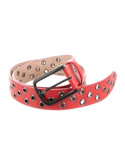 Pre-owned Gimaguas Leather Belt In Red